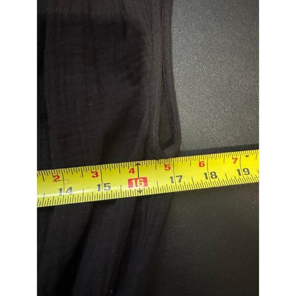 Xirena NWOT Nell Jumpsuit Wide Leg Crinkled V Neck Cotton Black Size Small - Picture 12 of 13